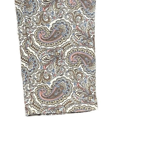 Talbots The Perfect Crop Pants Size 4 Multi Color Floral Stretch Womens 31X26 - Picture 4 of 8